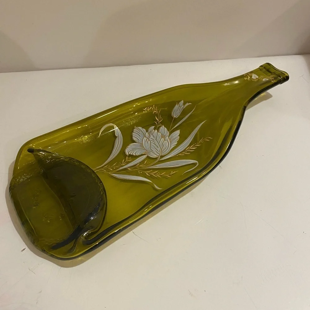Melted Glass Bottle Spoon Rest (FV)